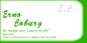 erno coburg business card